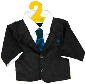Black Suit with Tie for 16" Half Body Puppets
