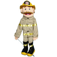 28" Fireman (Anglo) Full Body Puppet