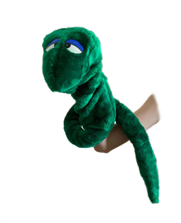 42 " Snake Puppet Green