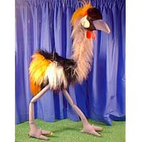 Large Grey Crowned Crane Marionette String Puppet