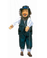 Wooden Leprechaun Marionette String Puppet