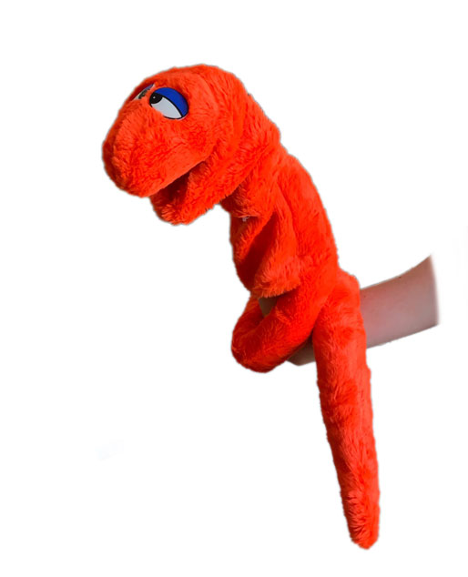 42 " Snake Puppet Neon Orange
