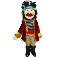 28" Pirate Full Body Puppet - Sculpted Face