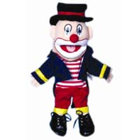 14" Clown Wearing Hat Glove Puppet