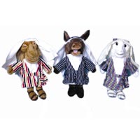 14" Camel, Donkey, Lamb Desert Nomad Glove Puppet Set