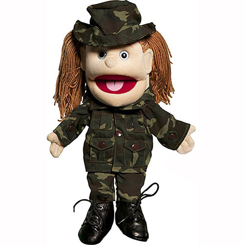 14" Girl Soldier Army Glove Puppet