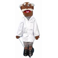 28" Dr. Coz (African) Full Body Ventriloquist Puppet (Doctor)